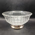 Glass Dish on Silver Pedestal Cut Glass