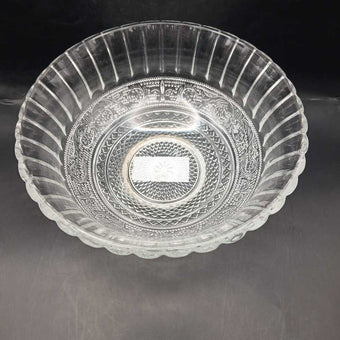 Glass Dish on Silver Pedestal Cut Glass