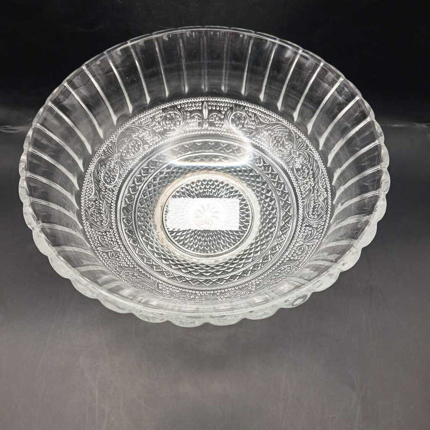 Glass Dish on Silver Pedestal Cut Glass