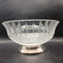 Glass Dish on Silver Pedestal Cut Glass