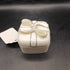 Vintage Friedman's Jewelry Box Ivory with Silver Accents Bow Ceramic