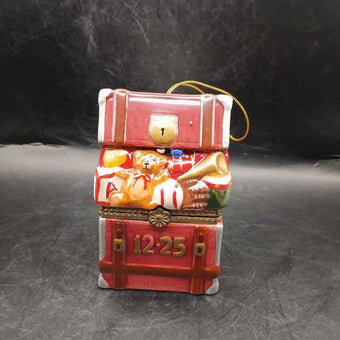 Mr. Christmas Porcelain Hinged Animated Music Box Ornament