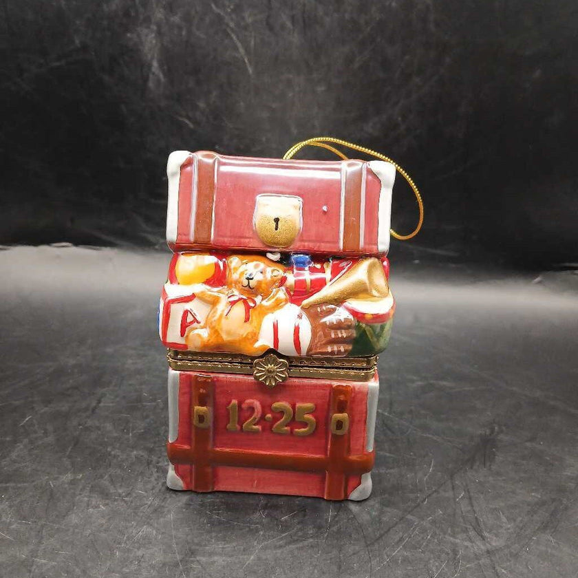 Mr. Christmas Porcelain Hinged Animated Music Box Ornament