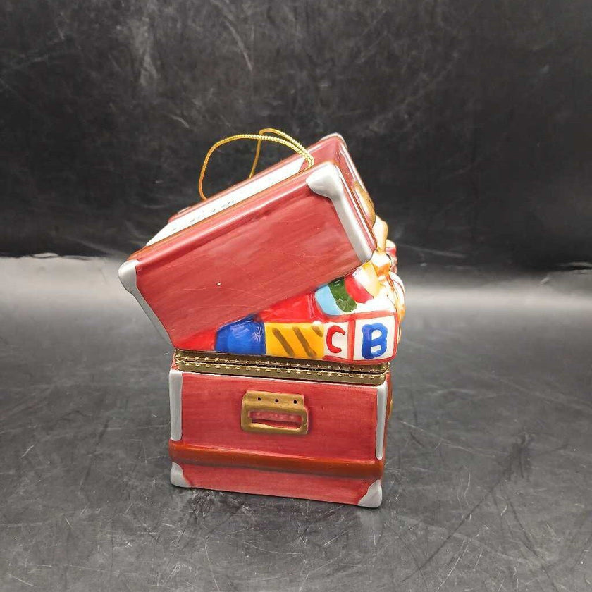 Mr. Christmas Porcelain Hinged Animated Music Box Ornament