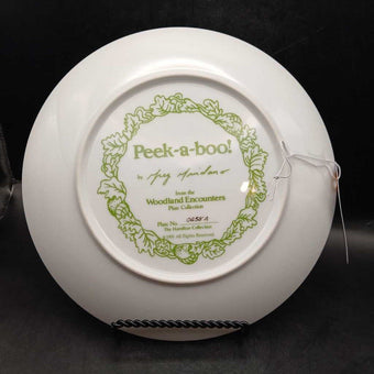 1991 Peek-A-Boo Rabbits Woodland Encounters Plate Collection