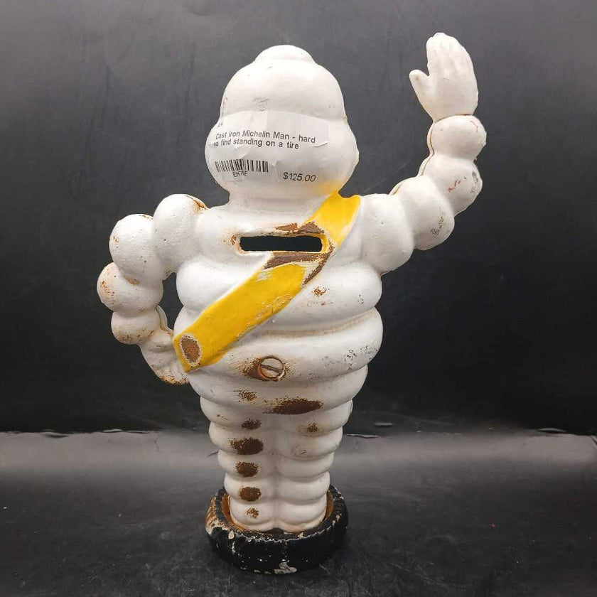 Cast iron Michelin Man - hard to find standing on a tire