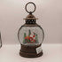 Brown Round Lantern Santa Sleigh Glitter Snow Globe