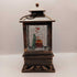 Square Brown Lantern Santa Sleigh Glitter Snow Globe