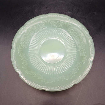 6' Vintage Jadeite Alice Green Glass 1940s-50s (P)