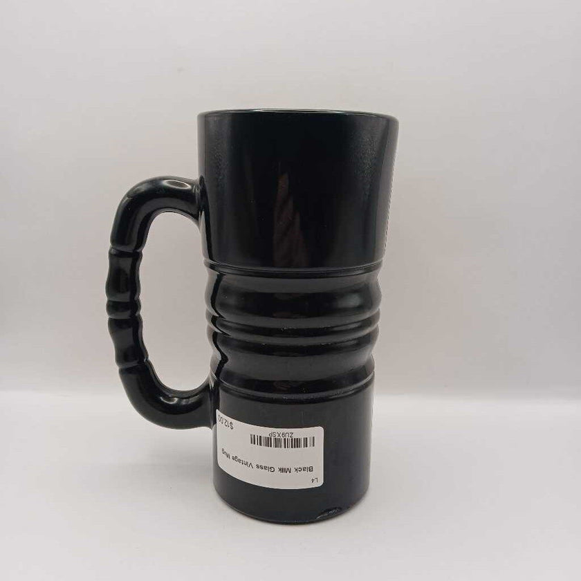 Black Milk Glass Vintage Mug