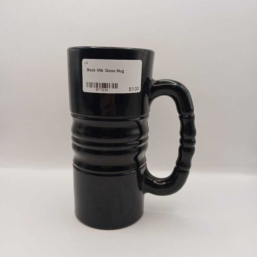 Black Milk Glass Mug