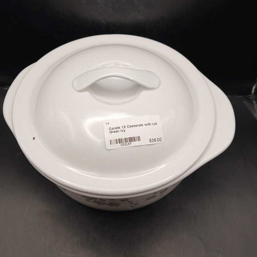 Corelle 1.5 Casserole with Lid Green Ivy