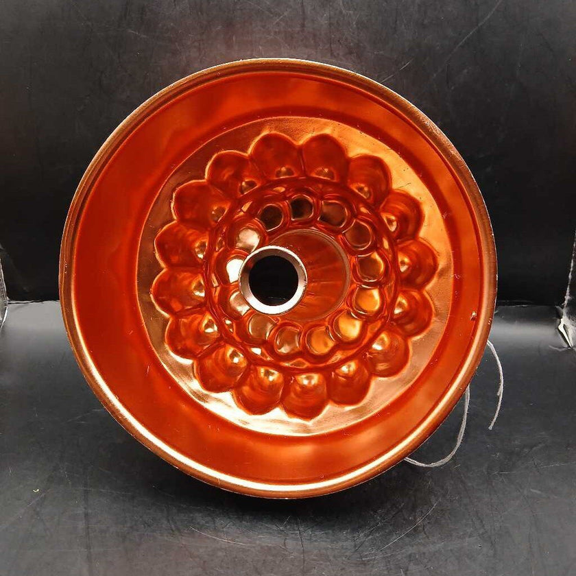 50s-70s Cake Jello Mold Bundt Pan Aluminum Copper Tone Large 3Tier 6