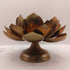 Vintage Brass Lotus Flower Candle Holder