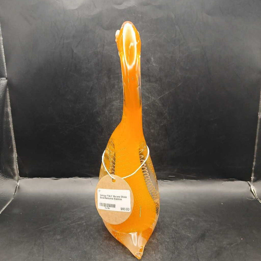 Vintage ITALY Murano Glass Swan Bullicante Bubbles