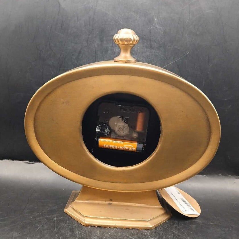 Brass Oval Desk Clock