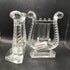 Glass Harp Bookends by Shannon Crystal of Ireland