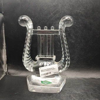 Glass Harp Bookends by Shannon Crystal of Ireland