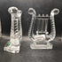 Glass Harp Bookends by Shannon Crystal of Ireland