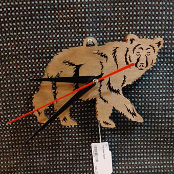 Tan Bear Clock