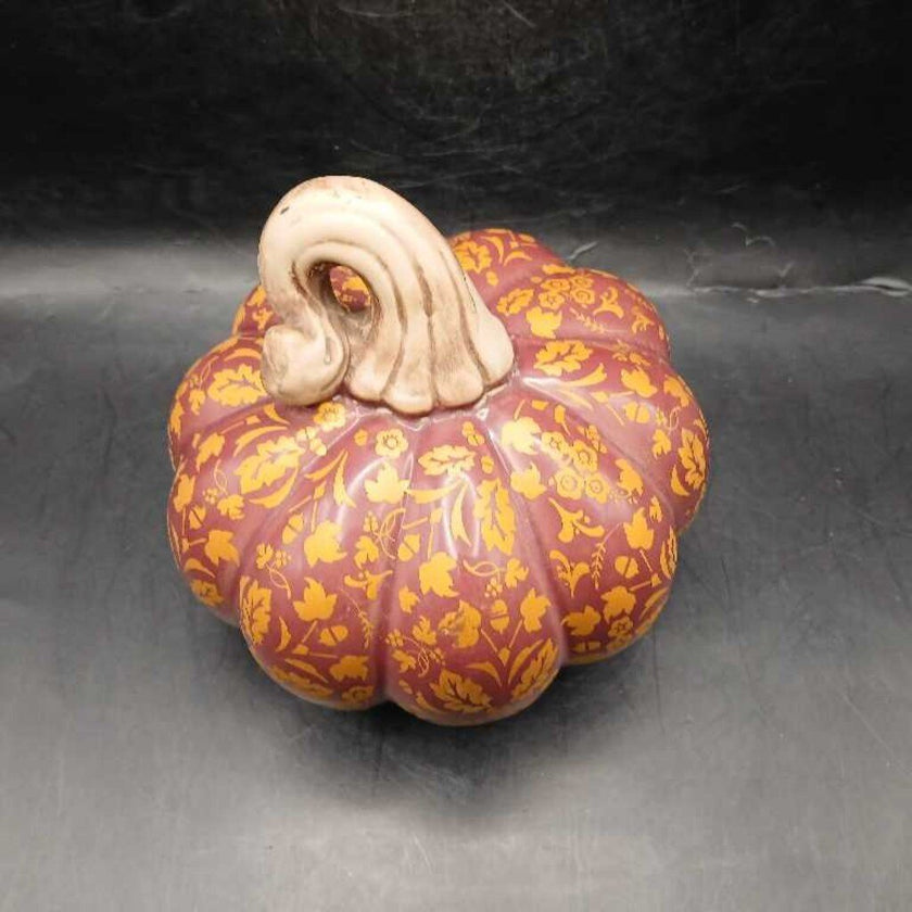 Ceramic Gold Leaf Pumpkin