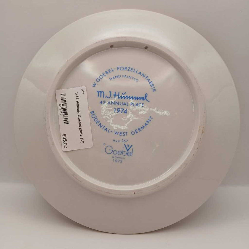 1974 Hummel Goebel plate (V)