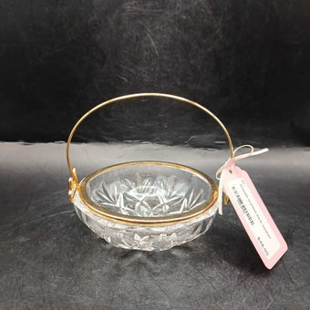 French crystal bow basket