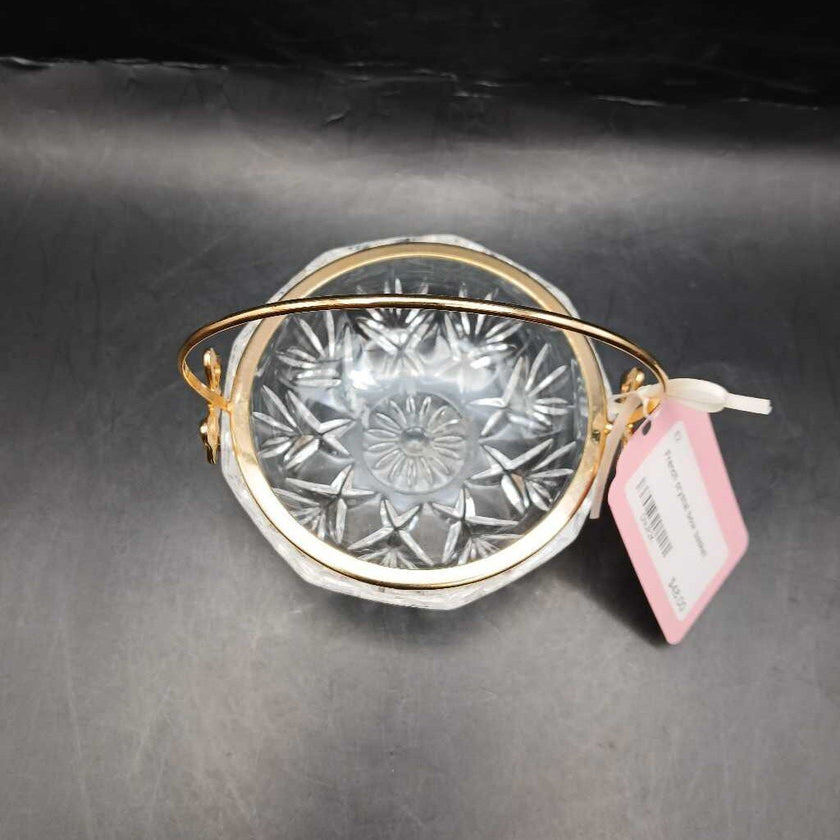 French crystal bow basket