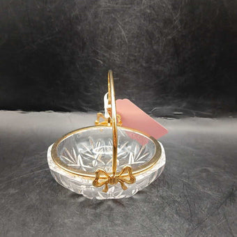 French crystal bow basket