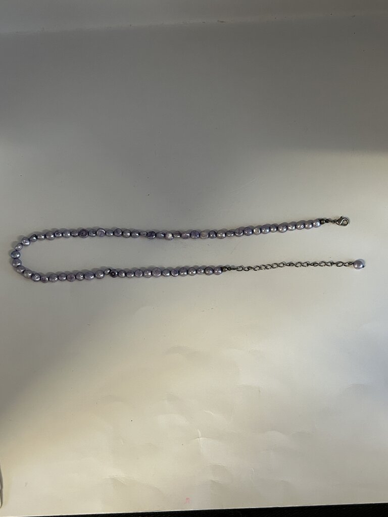 Vintage Cultured Lavender Pearls Sterling Clasp
