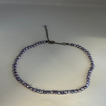 Vintage Cultured Lavender Pearls Sterling Clasp