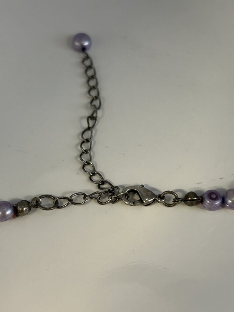 Vintage Cultured Lavender Pearls Sterling Clasp
