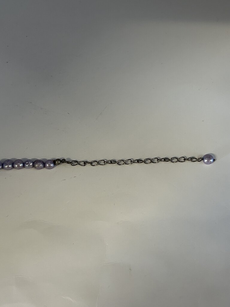 Vintage Cultured Lavender Pearls Sterling Clasp