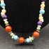 Vintage Multi Gemstone Necklace: turquoise-yellow jade-mother of pearl-jasper-sodalite- chrysoprase-blue amazonite 21