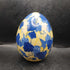 Yellow and Blue Ceramic Egg