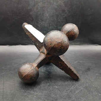 Vintage Heavy bronzed Cast Iron Jax Jacks Door Stop Game Decor