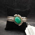 Vintage Native American Heavy Sterling Stamped Cuff with Malachite