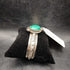 Vintage Native American Heavy Sterling Stamped Cuff with Malachite