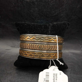 Native American Sterling Stamped Cuffs SET OF 3