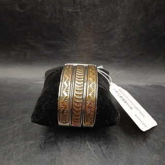 Native American Sterling Stamped Cuffs SET OF 3