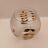 Satin Glass Gold Leaf Sphere Ball Vase