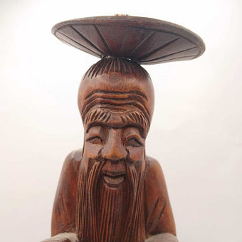 VTG antique carved wood older sculpture