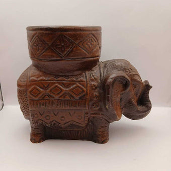VTG Brown Elephants Planter Pot