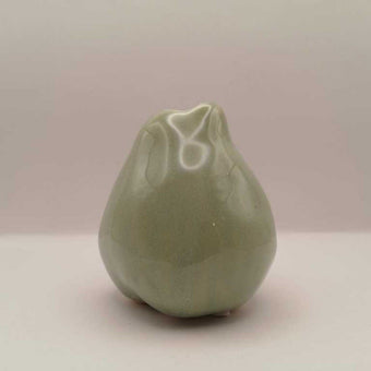 Green Pottery Bud Vase Ceramic