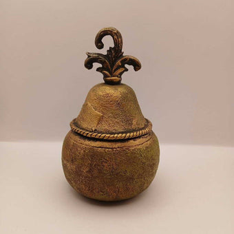 Gold Resin Pear Trinket box
