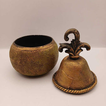 Gold Resin Pear Trinket box