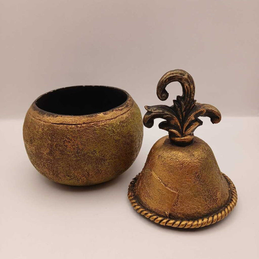 Gold Resin Pear Trinket box