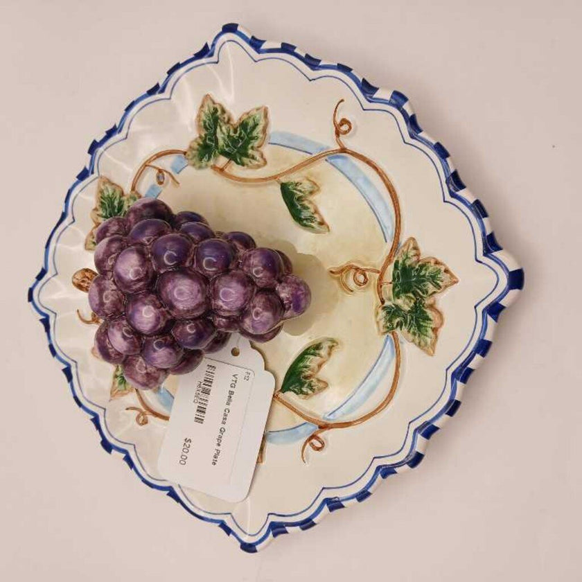 VTG Bella Casa Grape Plate