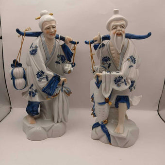 Set of VTG Chinese Porcelian Fishing Figures women-man