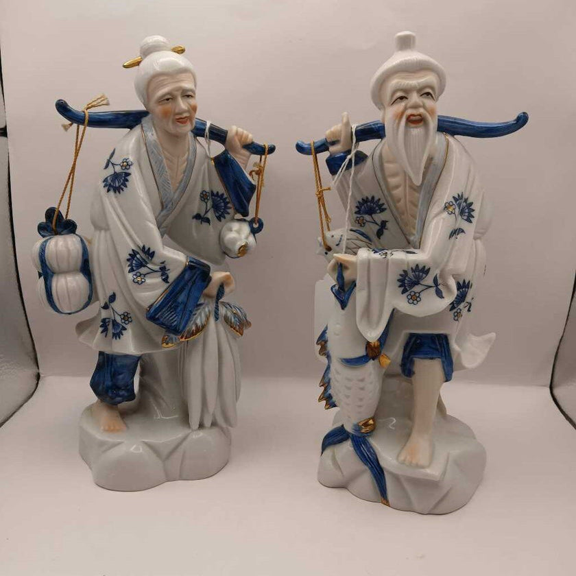 Set of VTG Chinese Porcelian Fishing Figures women-man